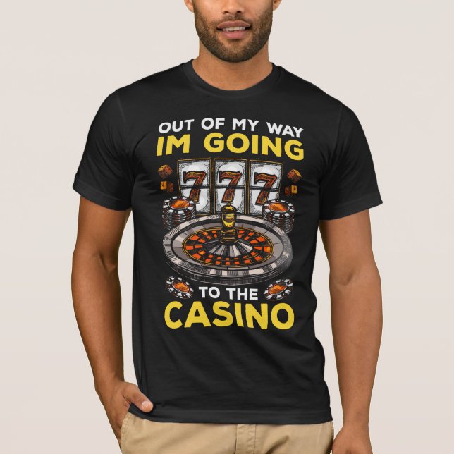 T-shirt Amusant Casino Gambling Humour Slot Machine Poker  (Devant)