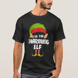 T-shirt Amusant Charming Elf Matching Family Group PJ Chri