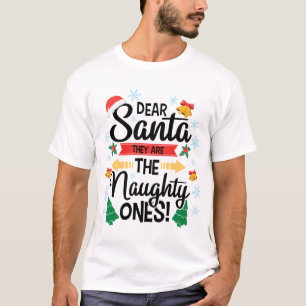 T-shirt Amusant cher Père Noël ce sont les vilains Noël