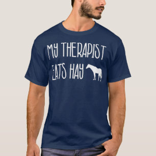 T-shirt Amusant Cheval Cadeau Mon Thérapeute Mange Poil