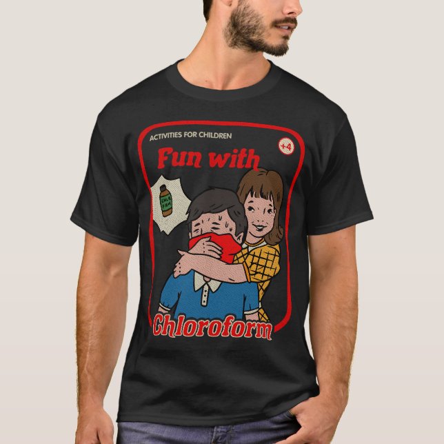 T-shirt Amusant Chloroforme Enfant Horreur Goth Punk (Devant)