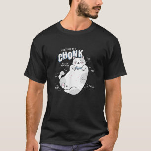T-shirt Amusant Chonk Chat Mème Anatomie d'un Chonk