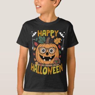 T-shirt Amusant Citrouille Halloween 2025