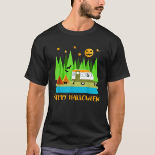 T-shirt Amusant Citrouille Happy Camp-O-Ween Camping Amour