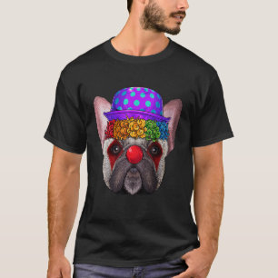 T-shirt Amusant Clown Français Bulldog Cirque Costume de c