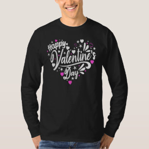 T-shirt Amusant Coeur Heureuse Sainte-Valentin Pour Femmes