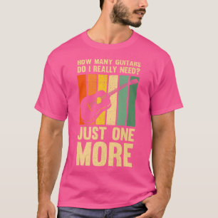 T-shirt Amusant Conception De Musique Combien De Guitares