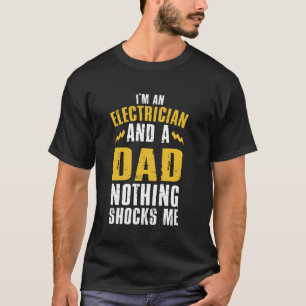 T-shirt Amusant Conception Électricien Pour Hommes Papa Él