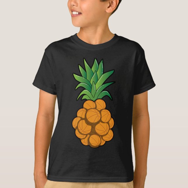 T-shirt Amusant cool de basket-ball conception ananas - ar (Devant)