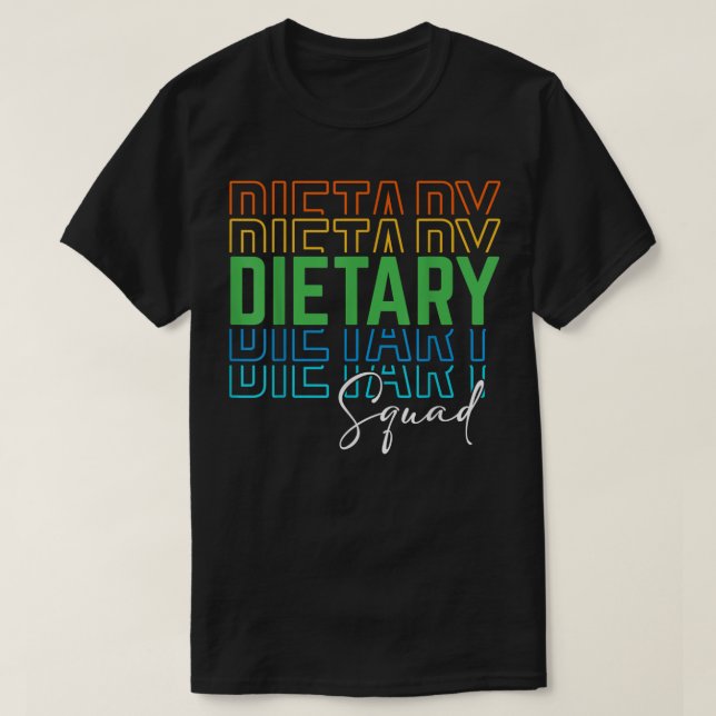 T-shirt Amusant Cool de l'équipe diététique Conception Sem (Design devant)