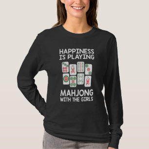 T-shirt Amusant Cool Mahjong Joue Le Bonheur De Mahjong Gi