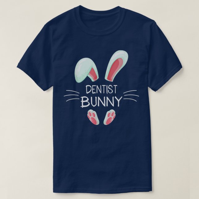 T-shirt Amusant Costume de Pâques Matching mignon Dentist  (Design devant)
