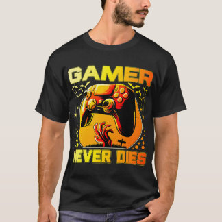 T-shirt Amusant Costume Halloween Joueur ne meurt jamais J