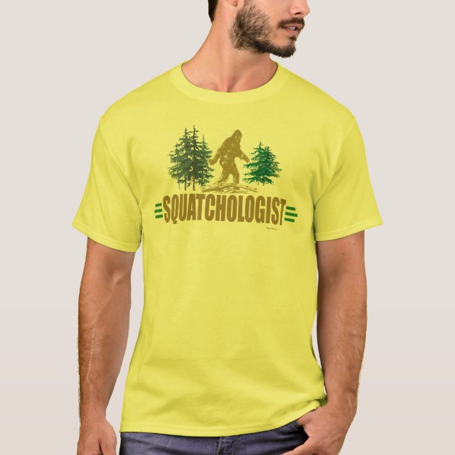 T-shirt Amusant coup de couteau, chasseur de sasquatch (Devant)