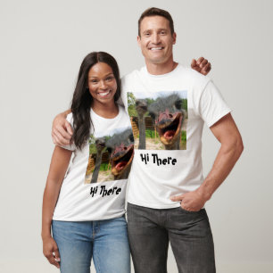 T-shirt Amusant Couple d'autruche Bonjour Là Unisex