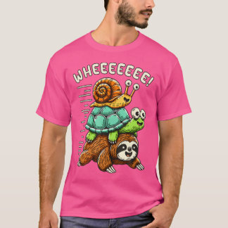 T-shirt Amusant Course À Cheval Amateur D'animaux Mignons