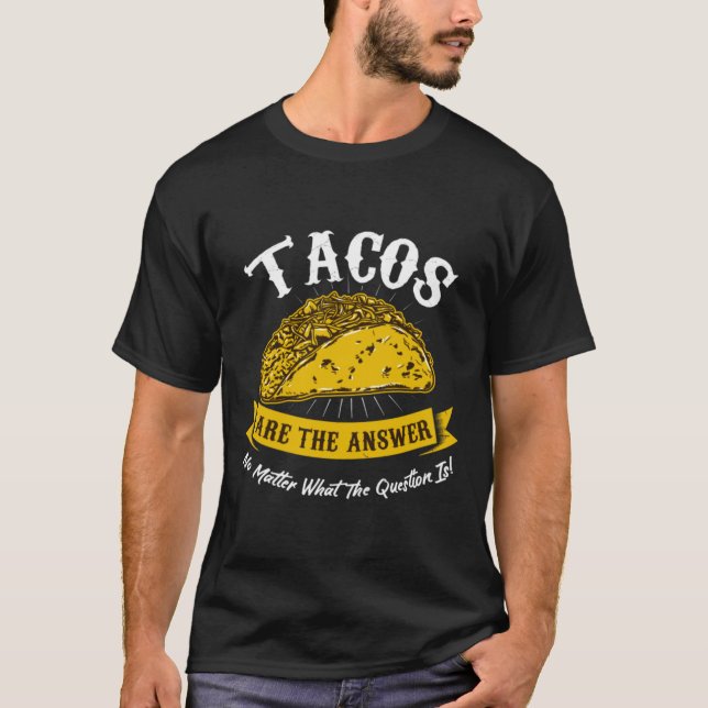 T-shirt Amusant Cuisine Mexicaine Fan Cuisine Taco Lover I (Devant)
