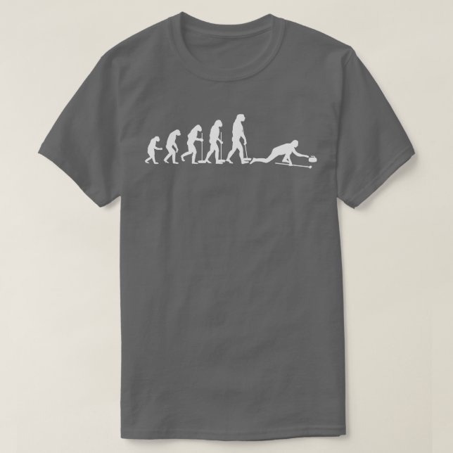 T-shirt Amusant Curling Fan Evolution Jeux d'hiver Curl Ic (Design devant)