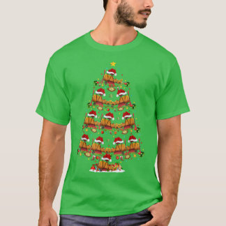 T-shirt Amusant d'avion correspondant Père Noël Avion Chri