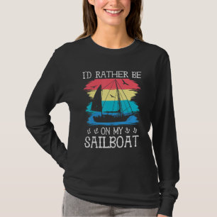 T-shirt Amusant De Bateau À Voile Graphisme Pour Femmes Et