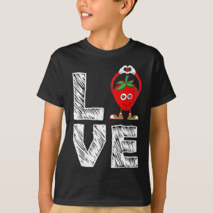 T-shirt Amusant de fraises - I Love Strawb