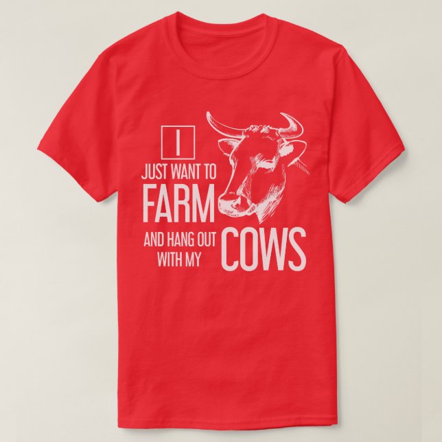 T-shirt Amusant de vache charmante vache d'élevage cadeau (Design devant)