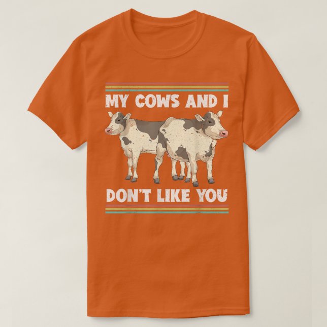 T-shirt Amusant de vache fermier Louvain ferme d'élevage a (Design devant)