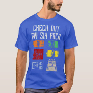 T-shirt Amusant Découvrez Mon Pack Pédales Guitare Six Pac