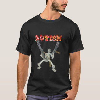 T-shirt Amusant Design Autisme Squelette Mème Pour Hommes