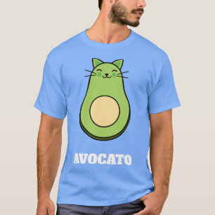 T-shirt Amusant design Avocato avec mignon chat avocat