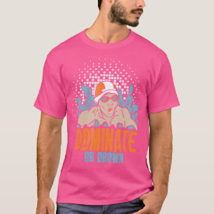 T-shirt Amusant Dominer Ou Noyer Natation Polo Jouer