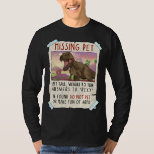 T-shirt amusant, Drôle ami manquant, Dinosau