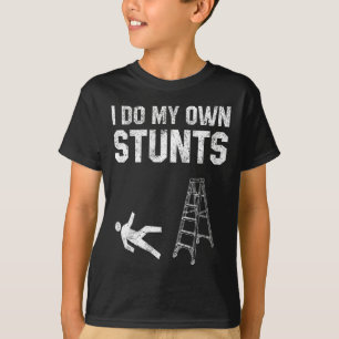 T-shirt Amusant Échelle Chute Cadeau Broken Oone Main Se B
