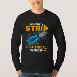 T-shirt Amusant Électricien Plaisanter Dire Emploi Mari H