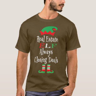 T-shirt Amusant Elf Immobilier Toujours Fermer les affaire