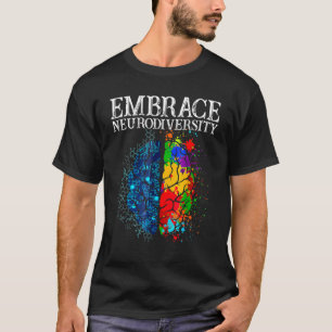 T-shirt Amusant Embrasser Neurodiversité Cerveau TDAH Auti