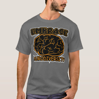 T-shirt Amusant Embrasser Neurodiversité Cerveau TDAH Auti