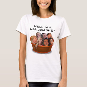 T-shirt Amusant enfer MAGA dans un panier anti-conservateu