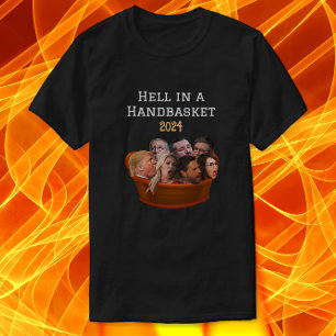 T-shirt Amusant enfer républicain MAGA dans un panier 2024