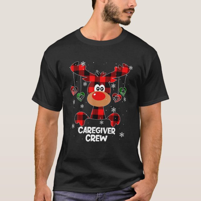 T-shirt Amusant Équipage d'aidants Tee Reindeer Xmas cadea (Devant)