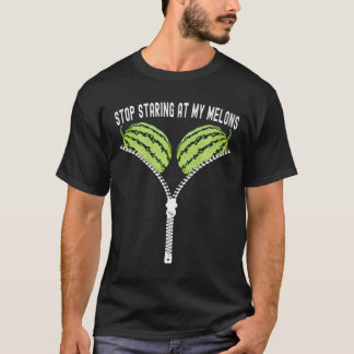 T-shirt Amusant Été Watermelon Bar S'Arrêter À Mon Mel