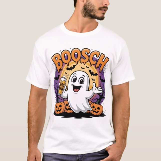 T-shirt Amusant Fantôme "Boosch" Halloween Design (Devant)