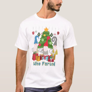 T-shirt Amusant Farting Elfes de Noël