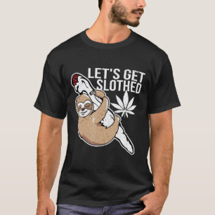 T-shirt Amusant Fumeur De Weed Paresseux D'aïl