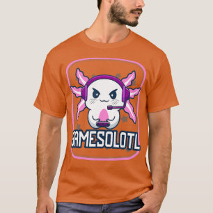 T-shirt Amusant Gamesolotl Axolotl Poisson Jouer Jeux Vidé