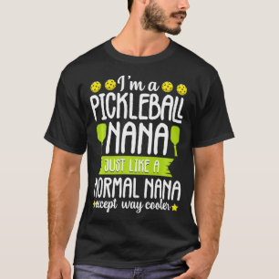 T-shirt Amusant Grand-mère Pickleball Nana Papa Cool Paddl