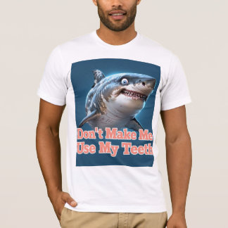 T-shirt Amusant grand requin blanc design