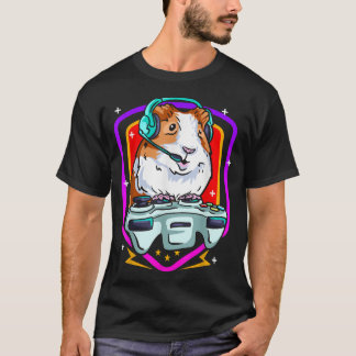 T-shirt Amusant Guinée Pig Jeu Gamer Hamster Furry Pomme d