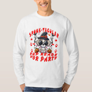 T-shirt Amusant Halloween Chien Citrouille design pour ani
