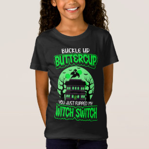 T-Shirt Amusant Halloween sorcier commutateur Neon Green T